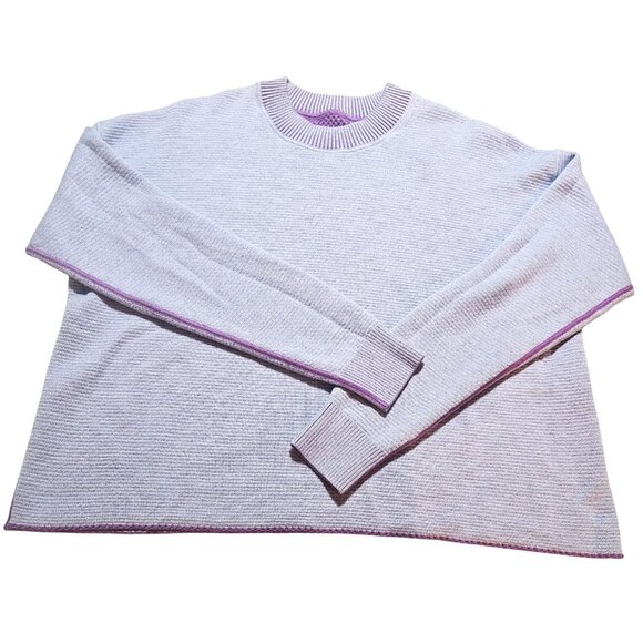 Lululemon Lavender Ribbed Reversible Sweater Women's M Soft Pastel Spring Easter - Picture 4 of 12